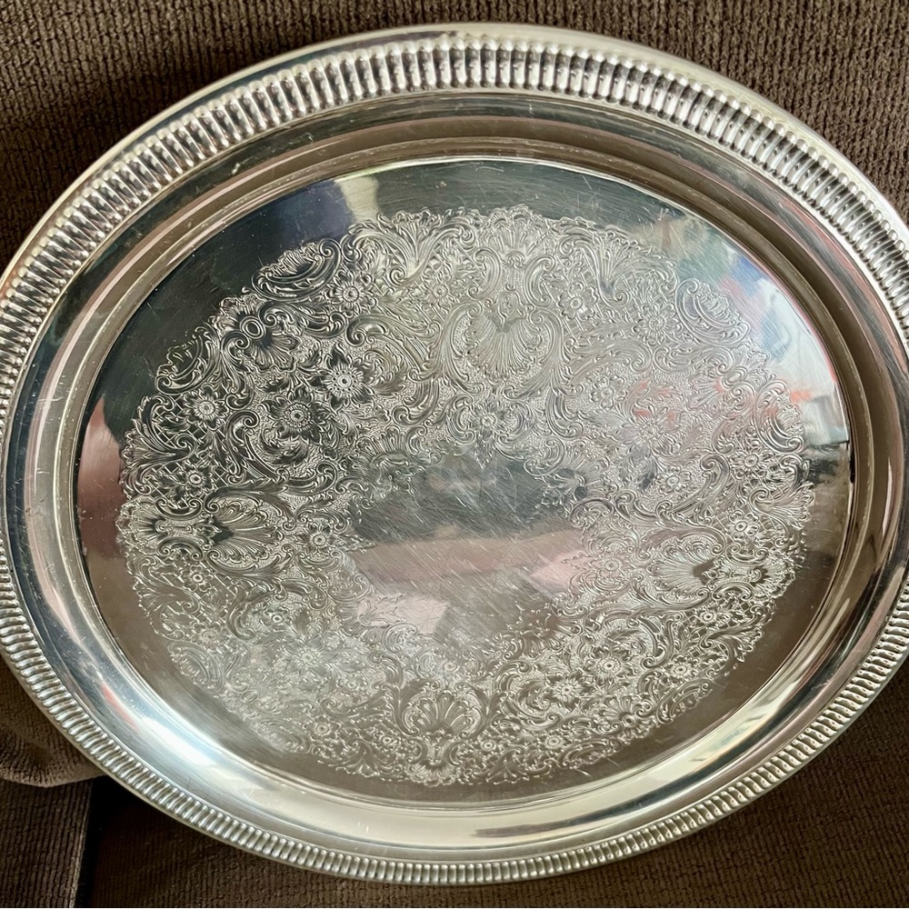 Reed and Barton Elegant Silver Plated Serving Tray
